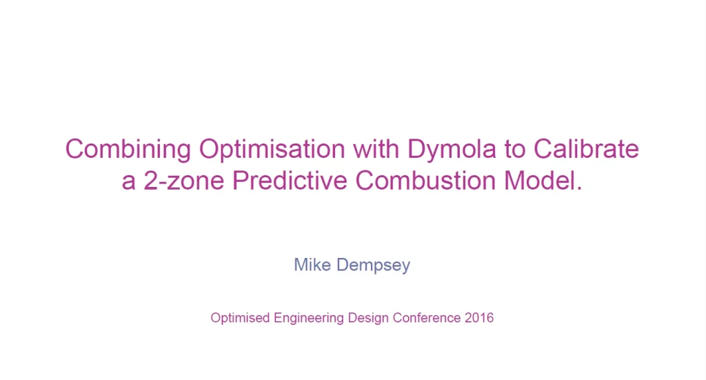 combining optimisation with dymola for predictive combustion model - claytex 5 claytex-combining-optimisation-dymola-feature