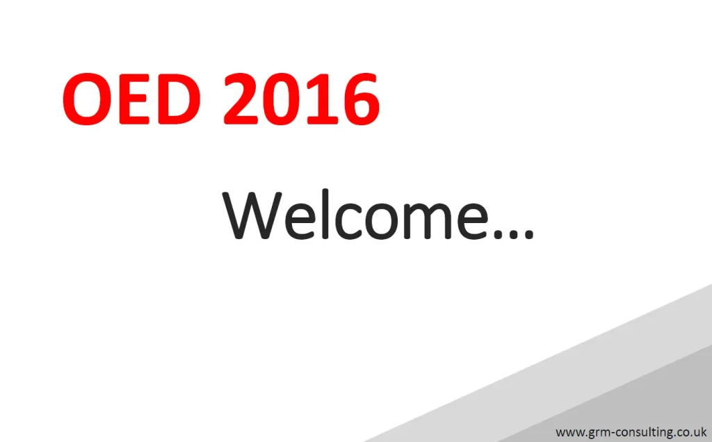 conference introduction - grm consulting 5 welcome-conference-oed2016-feature